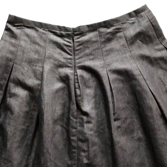 Gap Linen Cotton Pleated Chambray Mini Skirt Size 6 - Picture 8 of 9